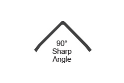 Stainless Steel Corner Guards - 90 degree sharp angle